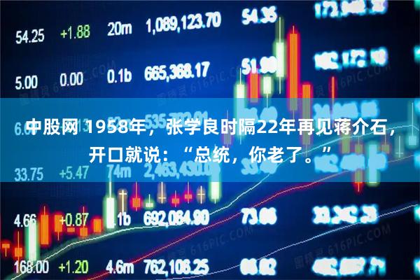 中股网 1958年，张学良时隔22年再见蒋介石，开口就说：“总统，你老了。”